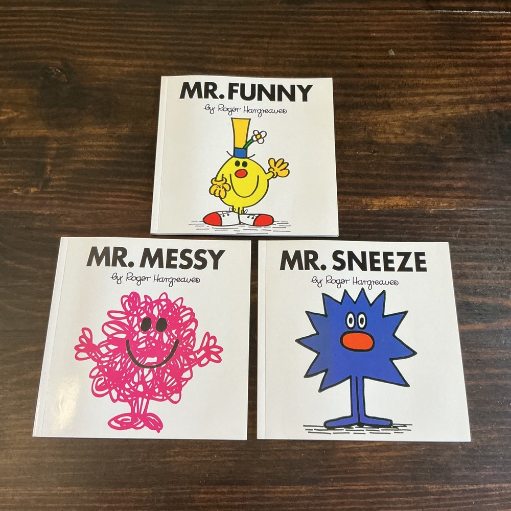Mr Men Books‎ Lot of 3 Roger Hargreaves Mr Funny Mr Messy Mr Sneeze Paperbacks